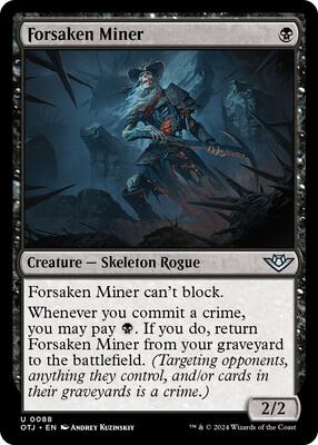 Forsaken Miner card from Outlaws of Thunder Junction