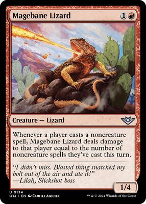 Magebane Lizard card from Outlaws of Thunder Junction