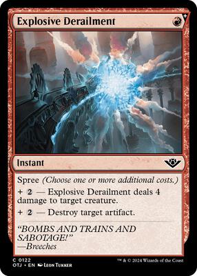 Explosive Derailment card from Outlaws of Thunder Junction