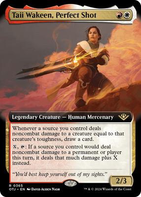 Taii Wakeen, Perfect Shot (Extended Art) card from Outlaws of Thunder Junction