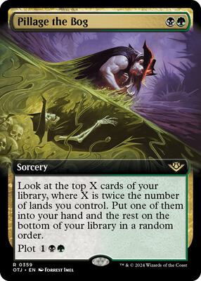 Pillage the Bog (Extended Art) card from Outlaws of Thunder Junction