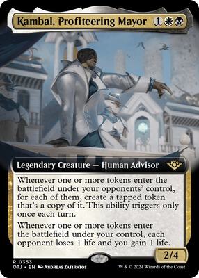 Kambal, Profiteering Mayor (Extended Art) card from Outlaws of Thunder Junction