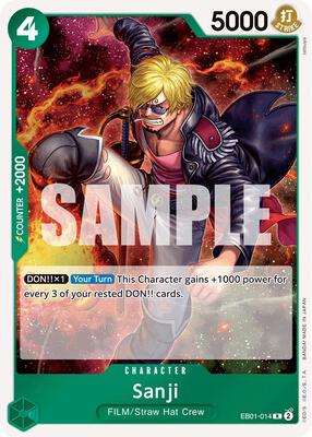 Sanji card from Extra Booster: Memorial Collection