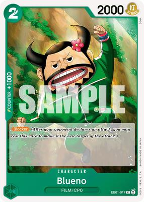 Blueno (017) card from Extra Booster: Memorial Collection