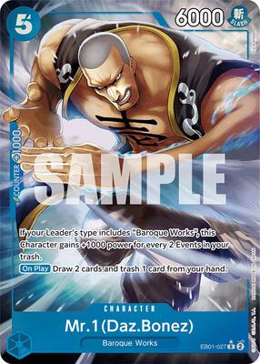Mr. 1 (Daz.Bonez) (Alternate Art) card from Extra Booster: Memorial Collection