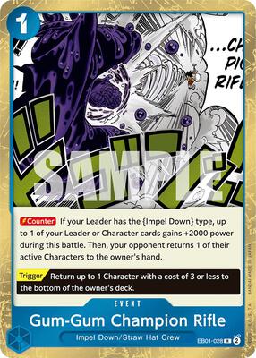 Gum-Gum Champion Rifle card from Extra Booster: Memorial Collection