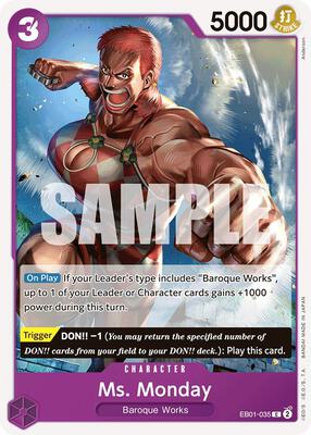 Ms. Monday card from Extra Booster: Memorial Collection