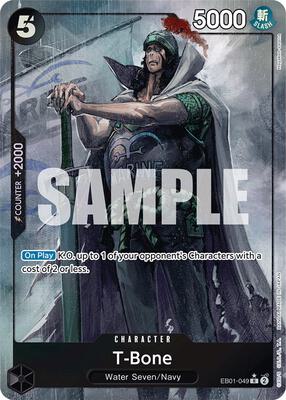 T-Bone (Alternate Art) card from Extra Booster: Memorial Collection