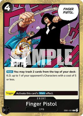 Finger Pistol card from Extra Booster: Memorial Collection