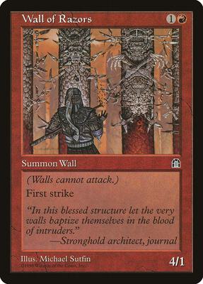 Wall of Razors card from Stronghold