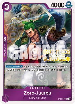Zoro-Juurou (Judge Pack Vol. 3) card from One Piece Promotion Cards