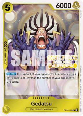 Gedatsu (Judge Pack Vol. 3) card from One Piece Promotion Cards
