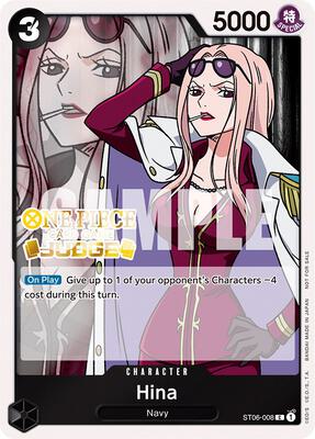 Hina (Judge Pack Vol. 3) card from One Piece Promotion Cards
