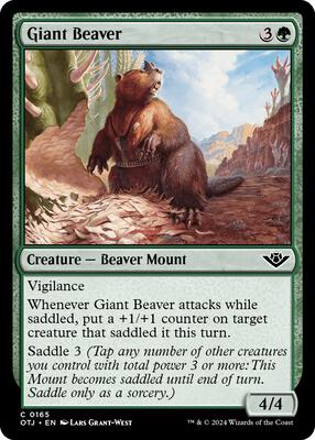 Giant Beaver card from Outlaws of Thunder Junction