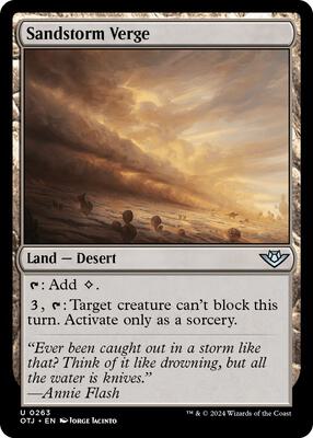 Sandstorm Verge card from Outlaws of Thunder Junction