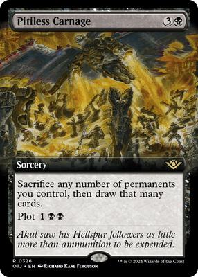 Pitiless Carnage (Extended Art) card from Outlaws of Thunder Junction