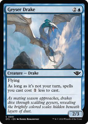 Geyser Drake card from Outlaws of Thunder Junction