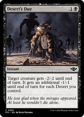 Desert's Due card from Outlaws of Thunder Junction