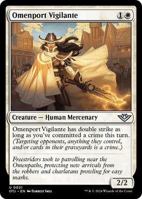 Omenport Vigilante card from Outlaws of Thunder Junction