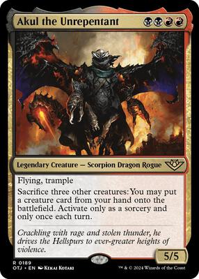 Akul the Unrepentant card from Outlaws of Thunder Junction