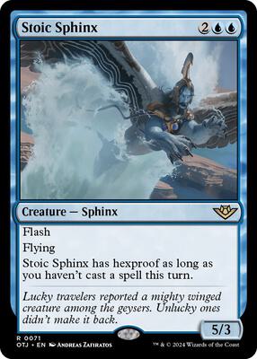 Stoic Sphinx card from Outlaws of Thunder Junction