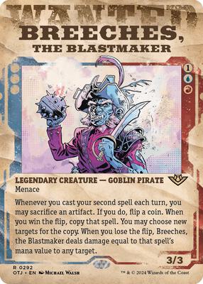Breeches, the Blastmaker (Showcase) card from Outlaws of Thunder Junction