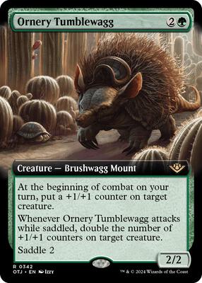 Ornery Tumblewagg (Extended Art) card from Outlaws of Thunder Junction