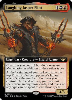 Laughing Jasper Flint (Extended Art) card from Outlaws of Thunder Junction