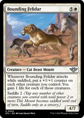 Bounding Felidar card from Outlaws of Thunder Junction
