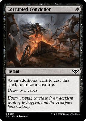 Corrupted Conviction card from Outlaws of Thunder Junction