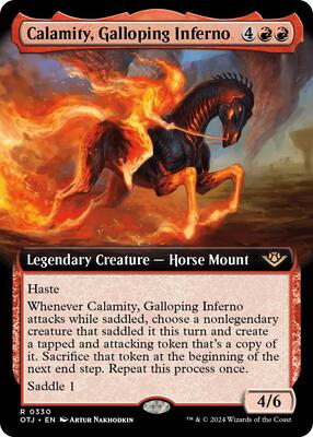 Calamity, Galloping Inferno (Extended Art) card from Outlaws of Thunder Junction