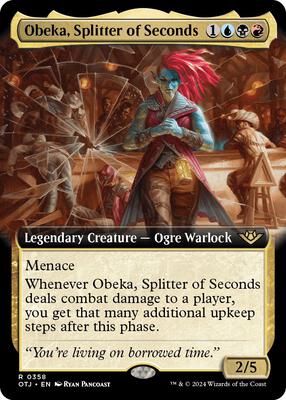 Obeka, Splitter of Seconds (Extended Art) card from Outlaws of Thunder Junction