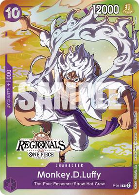 Monkey.D.Luffy (041) (Online Regional 2024 Vol. 2) [Participant] card from One Piece Promotion Cards