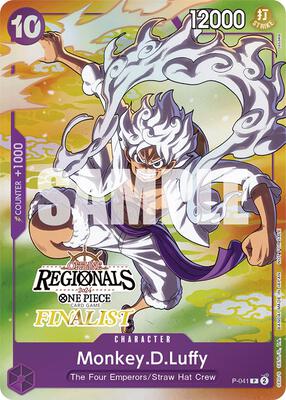 Monkey.D.Luffy (041) (Online Regional 2024 Vol. 2) [Finalist] card from One Piece Promotion Cards