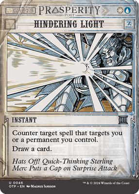 Hindering Light card from Outlaws of Thunder Junction: Breaking News