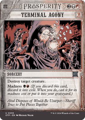 Terminal Agony card from Outlaws of Thunder Junction: Breaking News