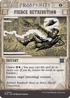 Fierce Retribution card from Outlaws of Thunder Junction: Breaking News