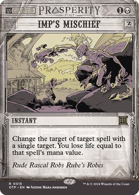 Imp's Mischief card from Outlaws of Thunder Junction: Breaking News