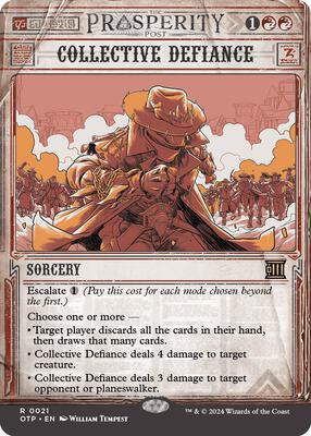 Collective Defiance card from Outlaws of Thunder Junction: Breaking News