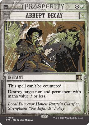 Abrupt Decay card from Outlaws of Thunder Junction: Breaking News