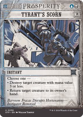 Tyrant's Scorn card from Outlaws of Thunder Junction: Breaking News
