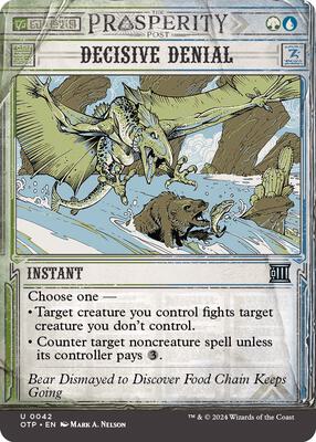 Decisive Denial card from Outlaws of Thunder Junction: Breaking News