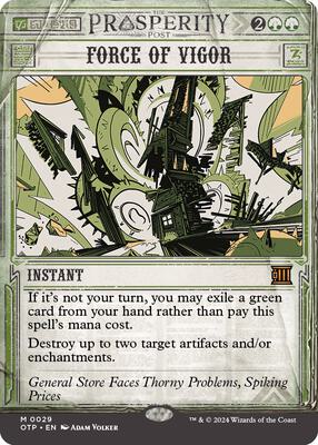Force of Vigor card from Outlaws of Thunder Junction: Breaking News