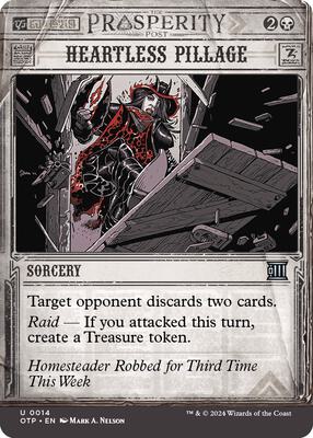 Heartless Pillage card from Outlaws of Thunder Junction: Breaking News