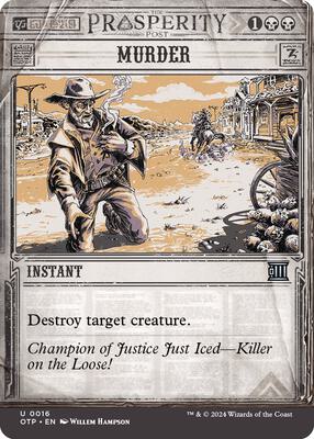 Murder card from Outlaws of Thunder Junction: Breaking News