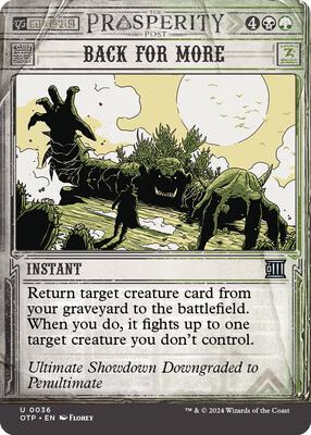 Back for More card from Outlaws of Thunder Junction: Breaking News