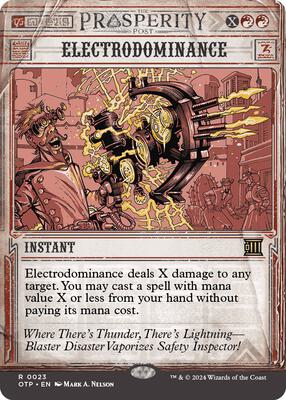 Electrodominance card from Outlaws of Thunder Junction: Breaking News