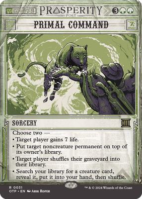Primal Command card from Outlaws of Thunder Junction: Breaking News