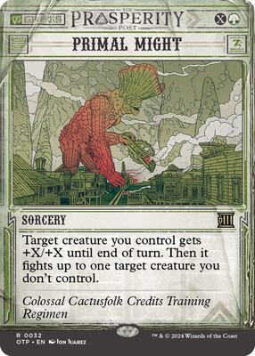 Primal Might card from Outlaws of Thunder Junction: Breaking News