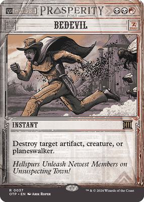 Bedevil card from Outlaws of Thunder Junction: Breaking News